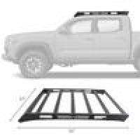 Thumbnail for Go Rhino 16-23 Toyota Tacoma DC Ceros Low Profile Roof Rack - Tex. Blk