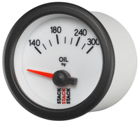 Thumbnail for Autometer Stack 52mm 140-300 Deg F 1/8in NPTF Electric Oil Temp Gauge - White