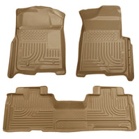 Thumbnail for Husky Liners 09-12 Ford F-150 Super Cab WeatherBeater Combo Tan Floor Liners