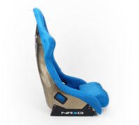 Thumbnail for NRG FRP Bucket Seat ULTRA Edition - Large (Blue Alcantara/Gold Glitter Back)