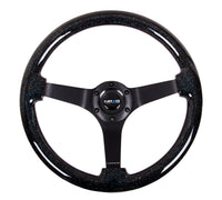 Thumbnail for NRG Reinforced Steering Wheel (350mm / 3in Deep) Classic Blk Sparkle Wood Grain w/Blk 3-Spoke Center