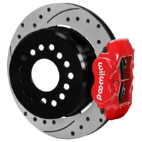 Thumbnail for Wilwood Chevy Monte Carlo Forged 4 Piston DynaPro Red Caliper HP32 VV D&S Rotor - 11.00x0.81