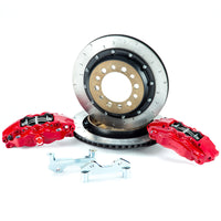 Thumbnail for Alcon 07+ Jeep JK w/ 6x5.5in Hub 355x22mm Rotor 4-Piston Red Calipers Rear Brake Upgrade Kit