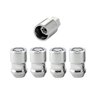 Thumbnail for McGard Wheel Lock Nut Set - 4pk. (Cone Seat) M12X1.5 / 19mm & 21mm Dual Hex / 1.46in. L - Chrome