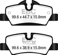 Thumbnail for EBC 14+ Mini Hardtop 1.5 Turbo Cooper Greenstuff Rear Brake Pads