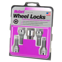 Thumbnail for McGard Wheel Lock Bolt Set - 4pk. (Cone Seat) M14X1.25 / 17mm Hex / 27.3mm Shank Length - Chrome