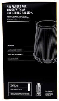 Thumbnail for Airaid Universal Air Filter - Cone 3-1/2in Flange x 6in Base x 4-5/8in Top x 9in Height - Synthaflow