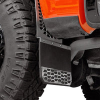 Thumbnail for Putco 15-19 Chevy Silv/Sierra HD Dually (Front) - Set of 2 Mud Skins - Brushed SS w/ Hex Shield