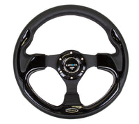 Thumbnail for NRG Reinforced Steering Wheel (320mm) Blk w/Gloss Black Trim