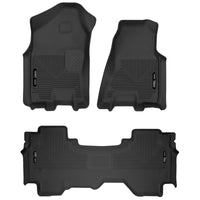 Thumbnail for Husky Liners 19-24 Dodge Ram 1500 X-Act Front + 2nd Seat Floor Liner Set - Black