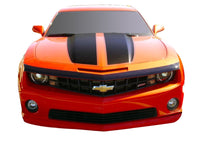 Thumbnail for AVS 10-15 Chevy Camaro (Grille Fascia Mount) Aeroskin Low Profile Acrylic Hood Shield - Smoke