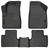 Thumbnail for Husky Liners 14 Jeep Cherokee WeatherBeater Black Front and Second Seat Floor Liners