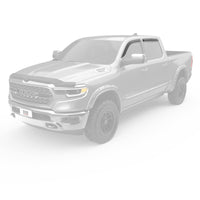 Thumbnail for EGR 2019 Dodge Ram 1500 Crew Cab Tape-On Window Visors Set of 4 - Dark Smoke