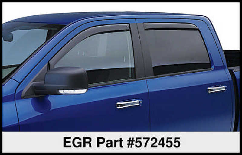 EGR 02-08 Dodge F/S Pickup Quad Cab In-Channel Window Visors - Set of 4 - Matte