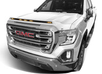 Thumbnail for AVS 19-22 GMC Sierra Aeroskin Low Profile Hood Shield w/ Lights - White Frost Tricoat