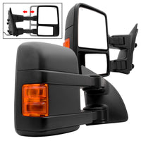 Thumbnail for Xtune Pair G2 Ford Superduty 99-07 Heated Amber Signal Telescoping Mirrors MIR-FDSD99S-G2-PW-AM-SET