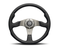 Thumbnail for Momo Race Steering Wheel 350 mm - Black Leather/Anth Spokes