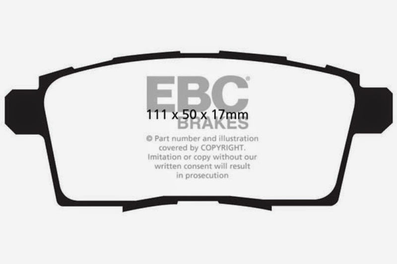 EBC 06-08 Ford Edge 3.5 2WD Greenstuff Rear Brake Pads