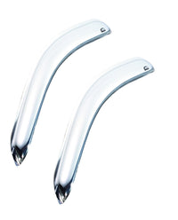 Thumbnail for AVS 94-01 Dodge RAM 1500 (Excl. Towing Mirror) Outside Mount Front Window Ventvisor 2pc - Chrome