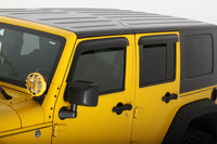 Thumbnail for AVS 07-18 Jeep Wrangler Unlimited Ventvisor Outside Mount Window Deflectors 4pc - Smoke