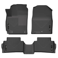 Thumbnail for Husky Liners 18-22 Hyundai Kona WeatherBeater Front & 2nd Seat Floor Liners - Black