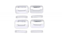 Thumbnail for AVS 04-14 Ford F-150 (No Keypad/Passenger Keyhole) Door Handle Covers (4 Door) 8pc Set - Chrome