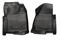 Thumbnail for Husky Liners 11-12 Ford SuperDuty Regular Cab WeatherBeater Black Floor Liners