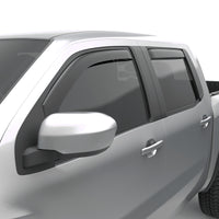 Thumbnail for EGR 2022+ Nissan Frontier In Channel Window Visors Front/Rear Set Matte Black Crew Cab