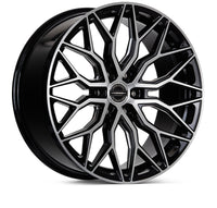 Thumbnail for Vossen HF6-3 22x9.5 / 6x139.7 / ET20 / Deep Face / 106.1 - Brushed Gloss Black Wheel