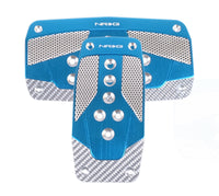 Thumbnail for NRG Aluminum Sport Pedal A/T - Blue w/Silver Carbon