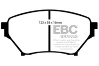 Thumbnail for EBC 01-03 Mazda Miata MX5 1.8 (Sports Suspension) Greenstuff Front Brake Pads