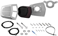 Thumbnail for K&N Street Metal Intake System 08-16 Harley Davidson Shaker Silver H/D Touring Models