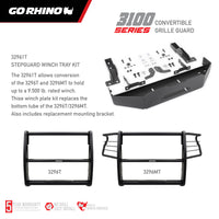 Thumbnail for Go Rhino 18-20 Ford F-150 3100 Series StepGuard Winch Plate Kit (Req. 3296T or 3296MT) - Tex. Black