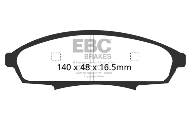 EBC 88-90 Buick Regal 2.8 Greenstuff Front Brake Pads