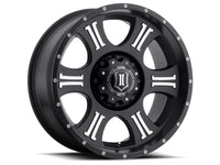 Thumbnail for ICON Shield 20x9 5x150 16mm Offset 5.625in BS 110.1mm Bore Satin Black/Machined Wheel