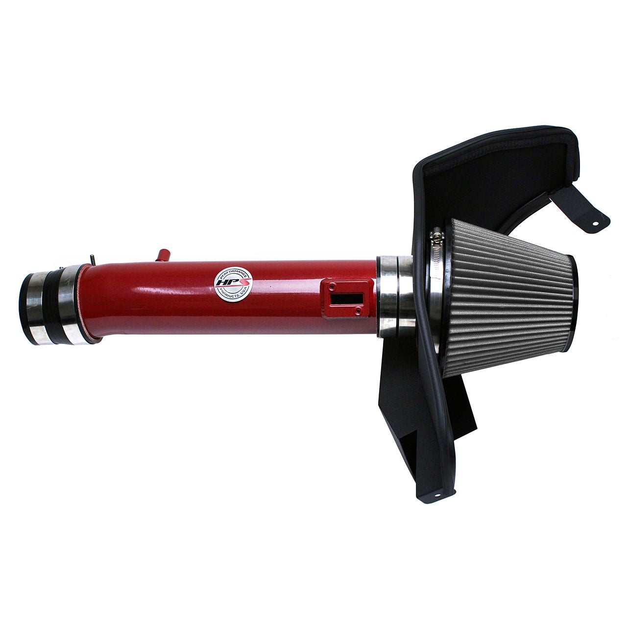 HPS Shortram Air Intake 2011-2014 Ford Mustang 3.7L V6, Includes Heat Shield, Red