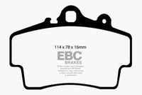 Thumbnail for EBC 97-99 Porsche Boxster (Cast Iron Rotors only) 2.5 Redstuff Front Brake Pads