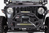 Thumbnail for Go Rhino 07-20 Jeep Wrangler JL/JLU/JK/JKU/Gladiator JT Rockline Front Stubby Bumper w/ Overrider