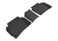 Thumbnail for 3D MAXpider 2016-2020 Chevrolet Malibu Kagu 2nd Row Floormats - Black