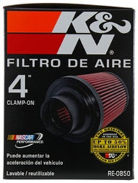 Thumbnail for K&N Universal Air Filter (4in. Flange / 6in. Base OD / 4-5/8in. Top OD / 6in. Height)