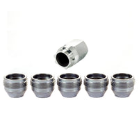 Thumbnail for McGard Wheel Lock Nut Set - 5pk. (Under Hub Cap / Cone Seat) M14X.5 / 22mm Hex / .893in. L. - Silver