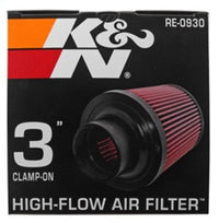 Thumbnail for K&N Universal Rubber Filter - Round Tapered 6in Base OD x 3in Flange ID x 6in H