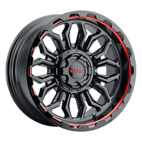 Thumbnail for Weld Off-Road W140 20X10 Flare 6X135 6X139.7 ET-18 BS4.75 Gloss Black MIL Red 106.1