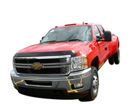 Thumbnail for AVS 11-14 Chevy Silverado 2500 Aeroskin Low Profile Acrylic Hood Shield - Smoke