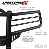 Thumbnail for Westin 14-21 Toyota 4Runner (Excl. Limited) Sportsman X Grille Guard - Textured Black