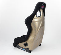 Thumbnail for NRG FRP Bucket Seat ULTRA Edition - Large (Black Alcantara/Gold Glitter Back)