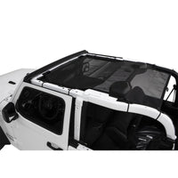 Thumbnail for Rampage 2018-2019 Jeep Wrangler(JL) Sport 2-Door Mesh Shade Top - Black