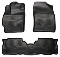 Thumbnail for Husky Liners 2012 Toyota Prius v WeatherBeater Combo Black Floor Liners