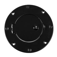 Thumbnail for Rugged Ridge 97-06 Jeep Wrangler TJ Black Locking Gas Cap Door