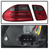 Thumbnail for Xtune Mercedes Benz W210 E-Class 96-02 LED Tail Lights Red Smoke ALT-CL-MBW210-LED-RSM